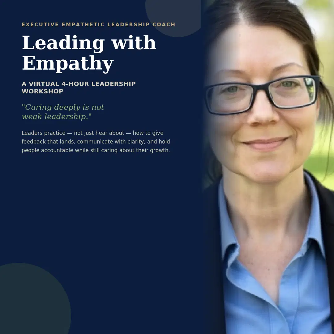 Leading with Empathy virtual four-hour leadership workshop artwork